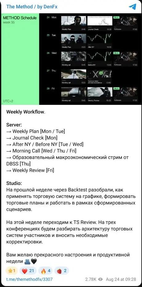 Расписание The Method с макроэкономическим стримом DBSS