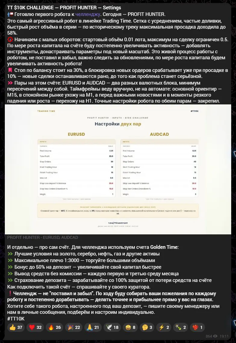 Публикация Trading Time о просадке и настройках риска